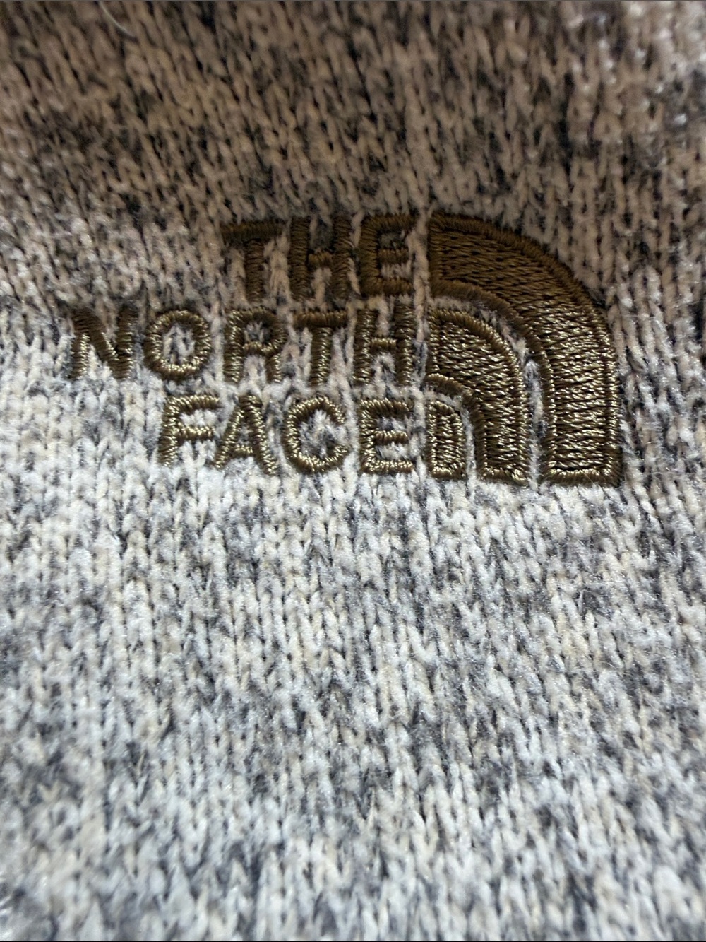 The North Face Gray Heather Embroidered Logo Fleece size L - Picture 2 of 6